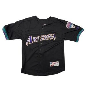 Authentic Arizona Diamondbacks Vintage 90s Rawlings Black Alternate Jersey Youth